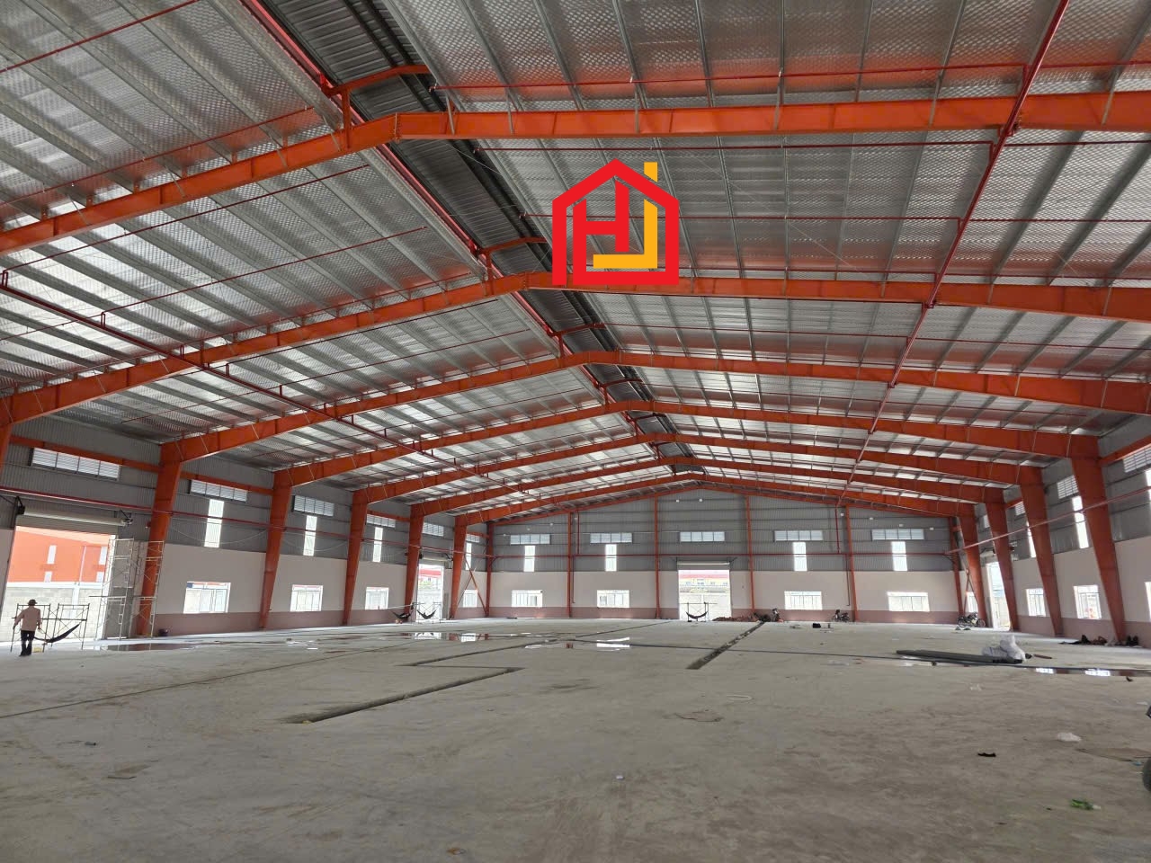 Cho thuê kho xưởng khu CN Hải Sơn, Đức Hòa. Tây Ninh (Long An) - Nhà Xưởng : 6.500m2 - Văn Phòng: 900m - Giá: 90 nghin/m xưởng